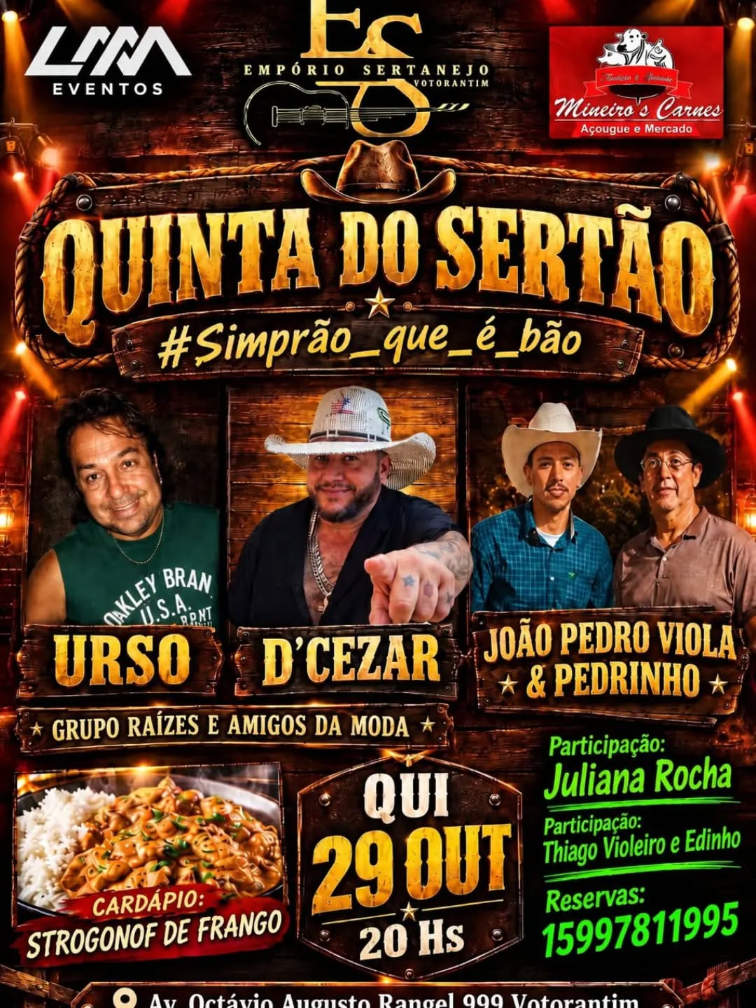 Quinta do Sertão com Urso, D'Cezar, João Pedro Viola & Pedrinho
