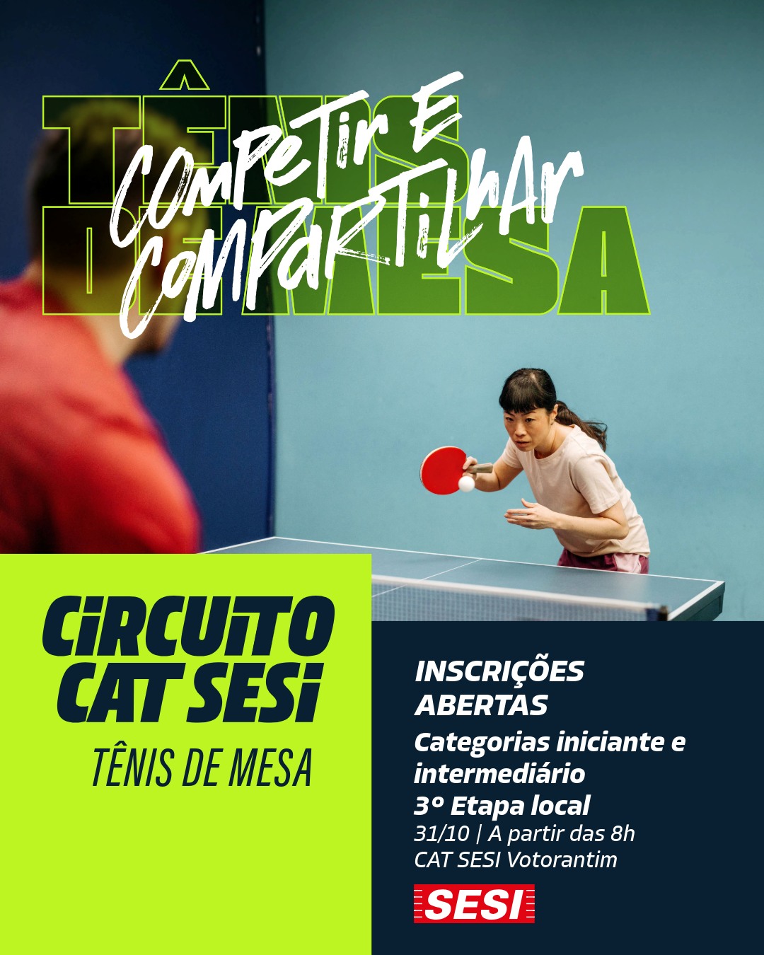 3ª Etapa do Circuito CAT SESI de Tênis de Mesa