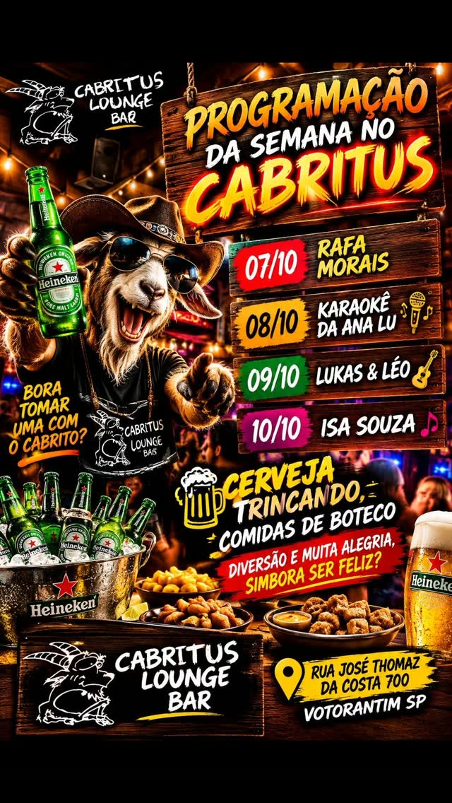 Programação da Semana no Cabritus