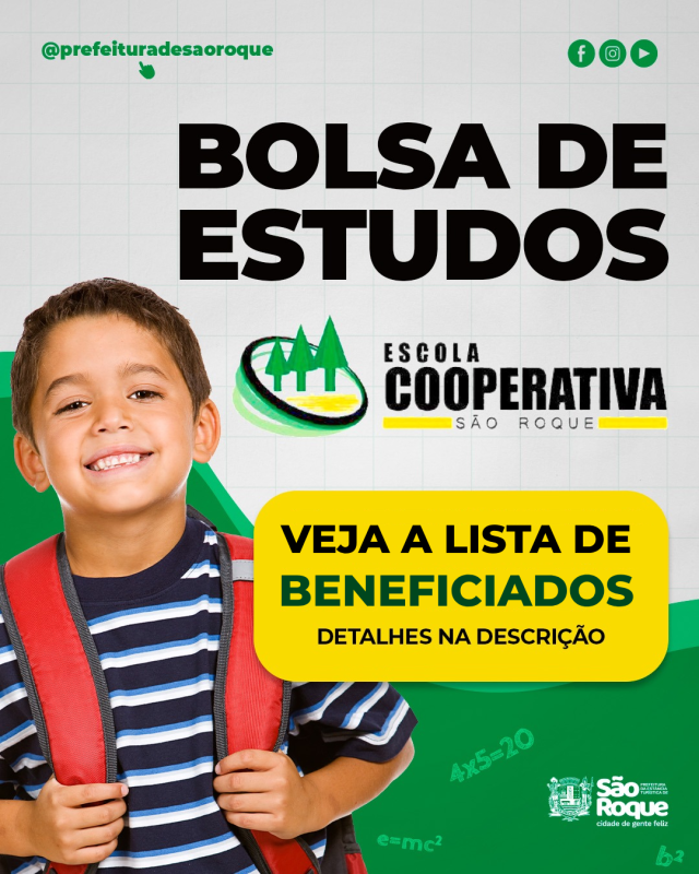 Alunos da Escola Cooperativa em São Roque celebram novas bolsas de estudos para 2026.