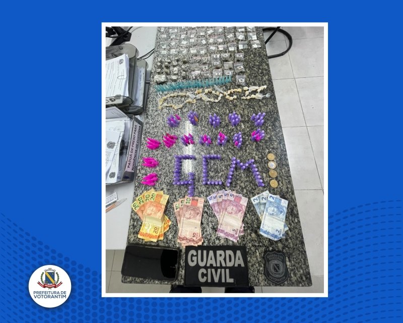 GCM prende homem por tráfico de drogas em bairro de Votorantim