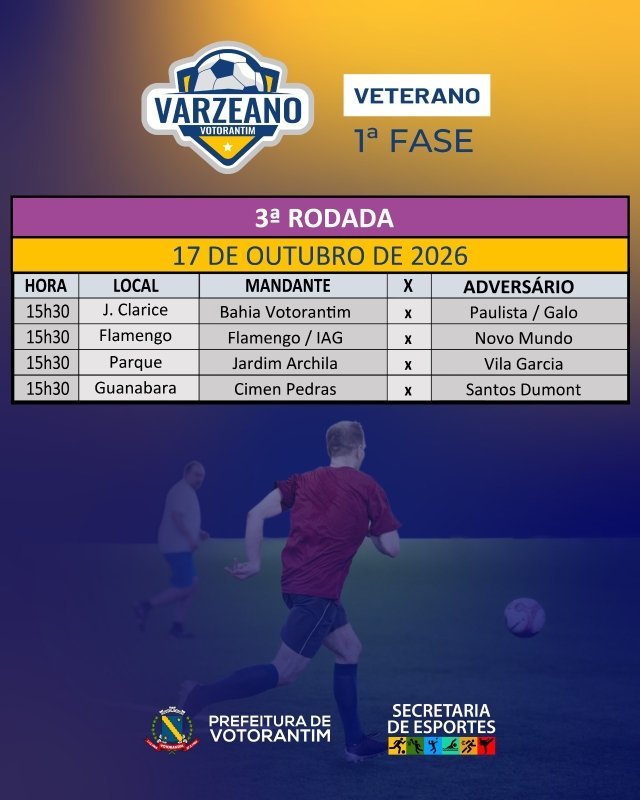 Campeonato Veterano de Futebol terá jogo de invictos