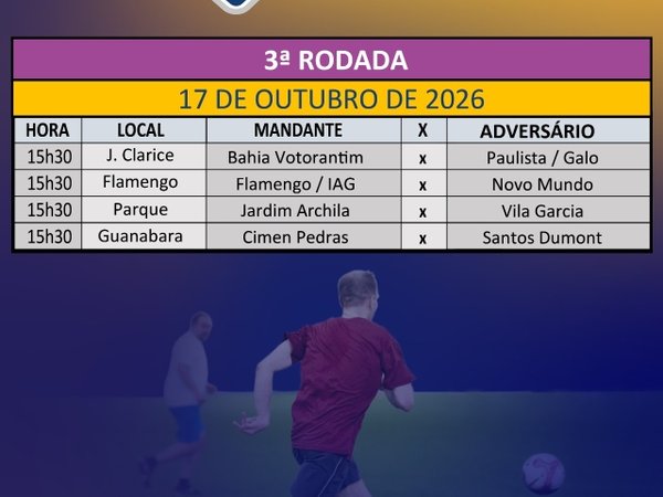 Campeonato Veterano de Futebol terá jogo de invictos