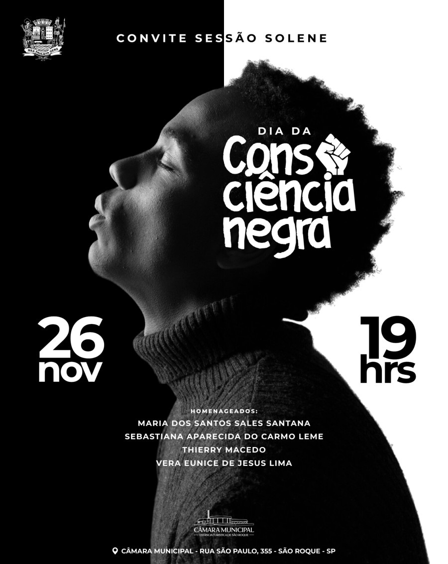 Vereador Julio Mariano preside a Sessão Solene em homenagem ao Dia da Consciência Negra na Câmara Municipal.