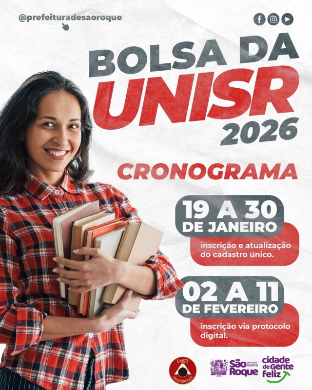 Inscrições para Bolsa de Estudos na Uni São Roque!